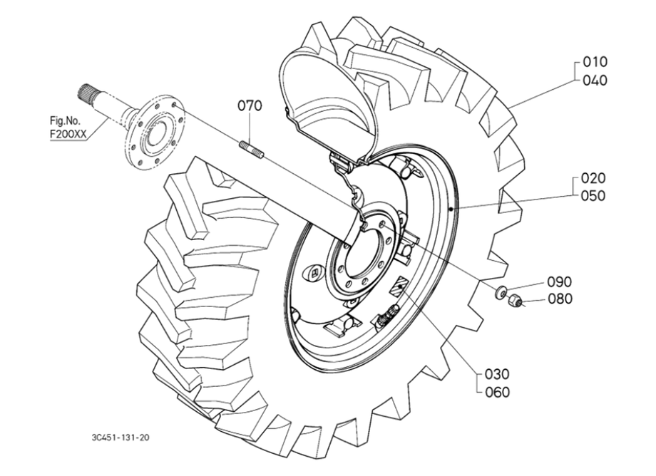 Rear Wheel (380/85R24 R1)