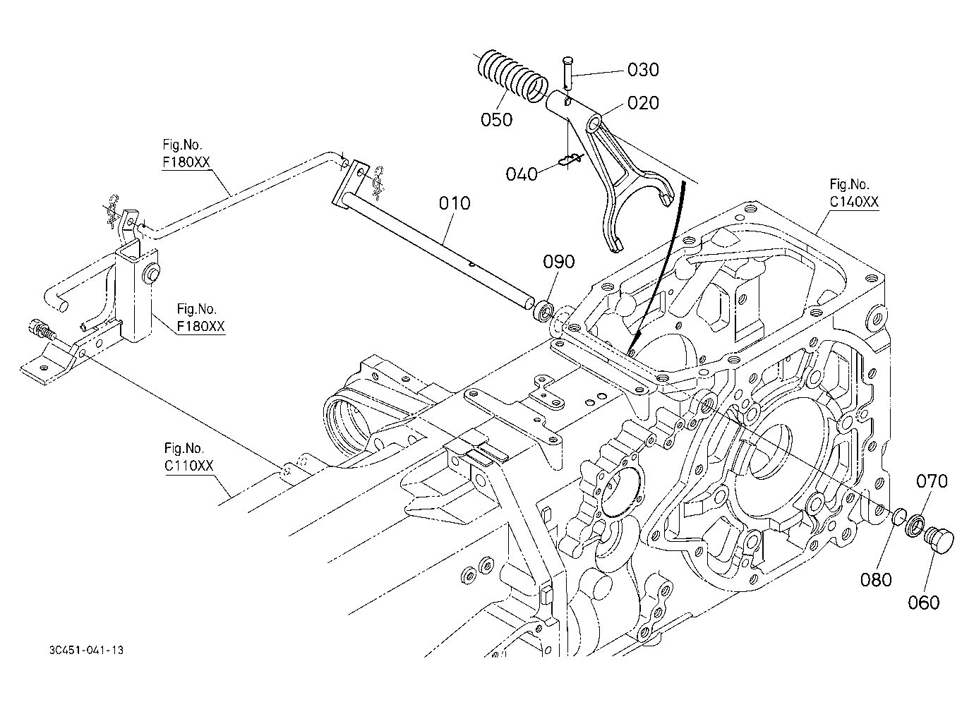 Rear Differential Lock Shift Fork
