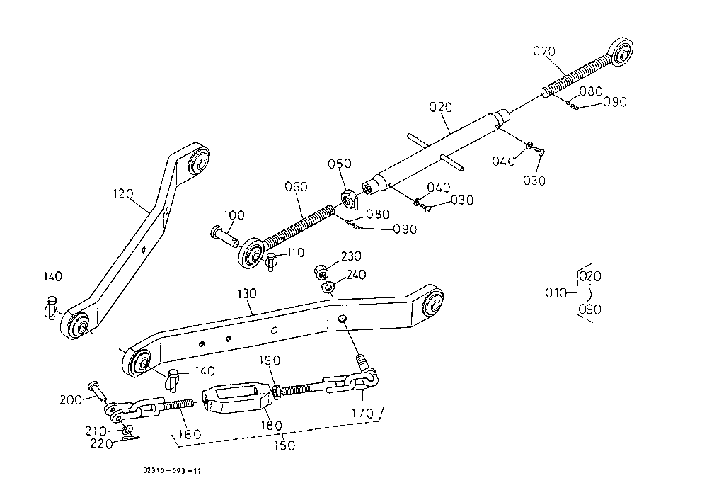 3-Point Linkage 1 (Lower Link And Top Link) [A] [C