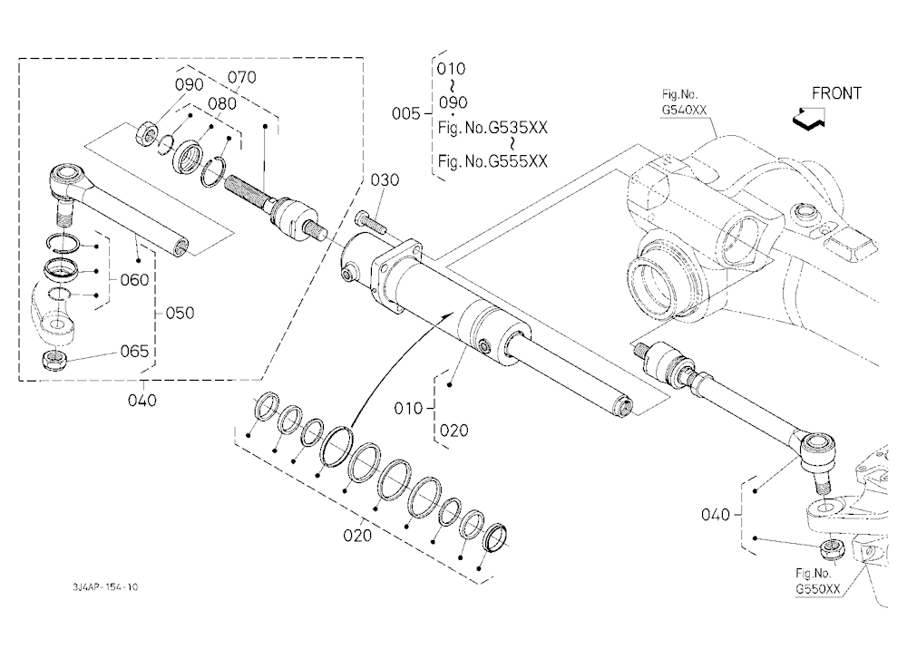 Front Axle (Tie Rod/Steering Cylinder) [Component