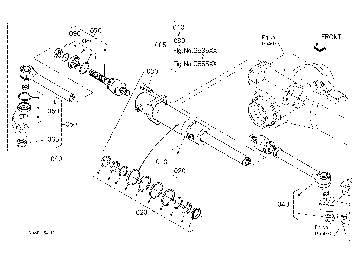 Front Axle (Tie Rod/Steering Cylinder) [Component