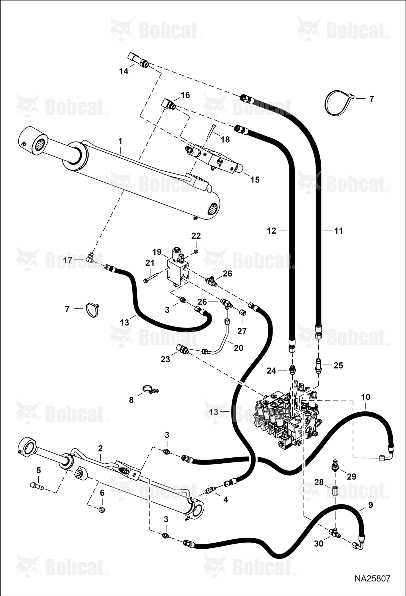 Hydraulic Circuitry (Lift) (W/Boom Float & Suspension)  B5AY13001 & Above