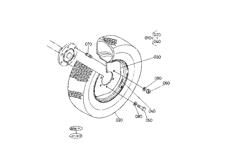 Rear Wheel (21.5L-16.1 R3) [A]