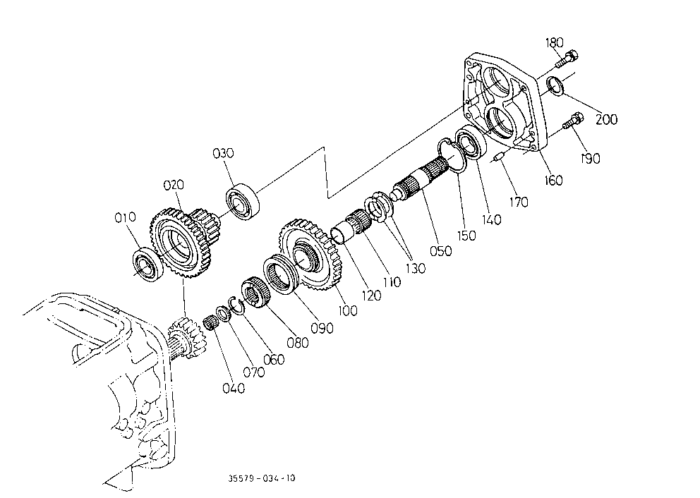 Range Shift Gear Shaft
