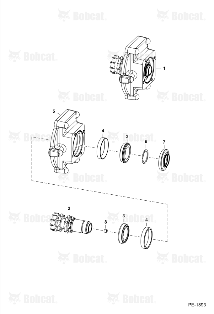 Motor Carrier (Drive Motor Mount Assy.) (2-Speed Motor) (W/O Speed Sensor)