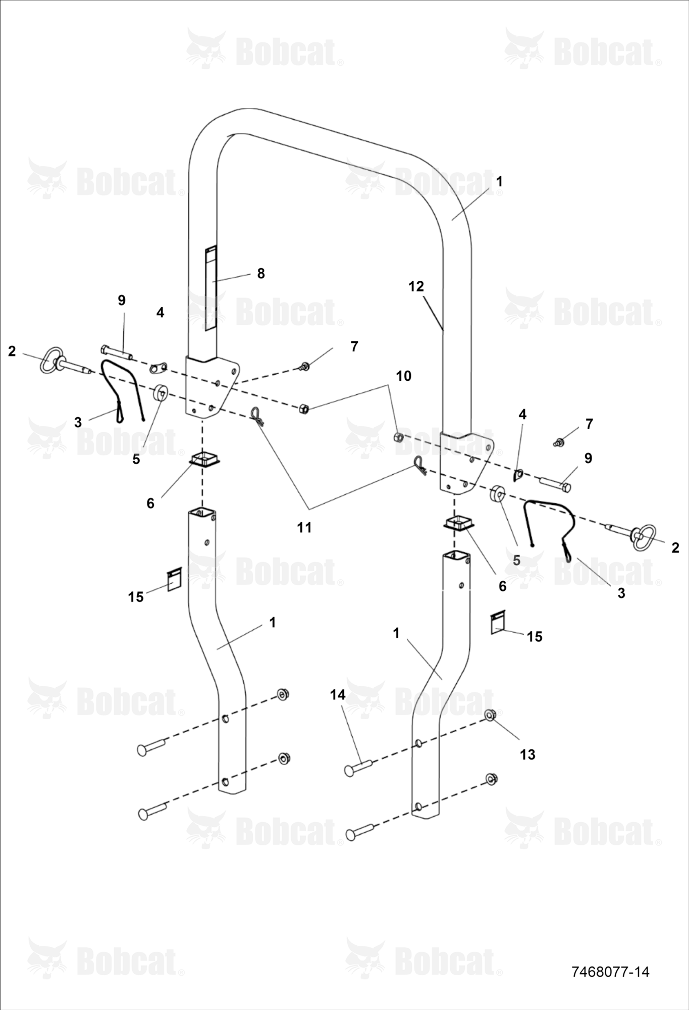 Folding ROPS