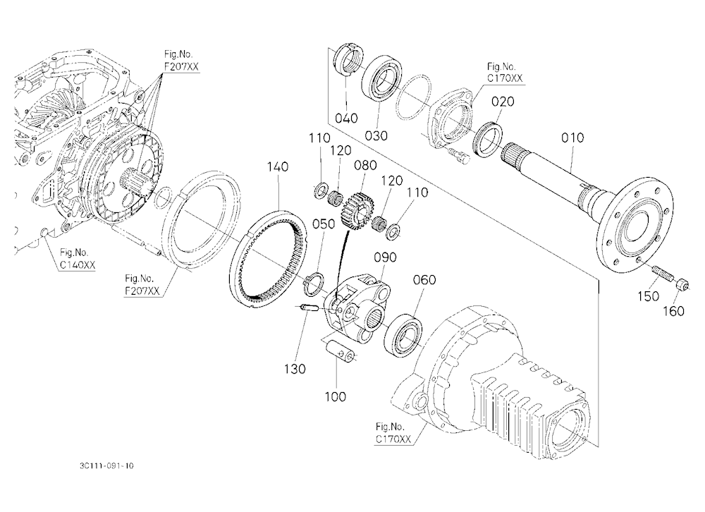 Rear Axle Lh