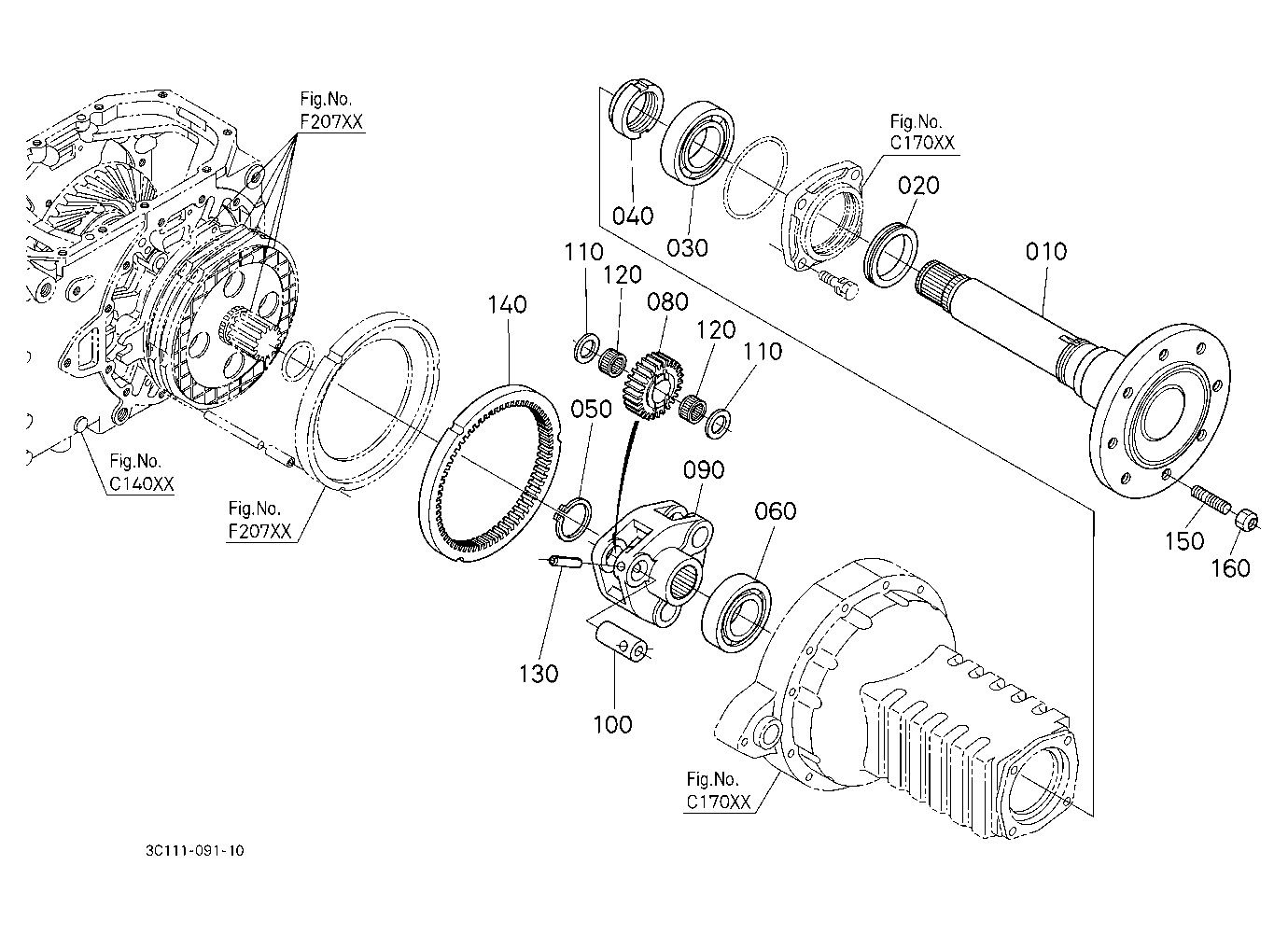 Rear Axle Lh
