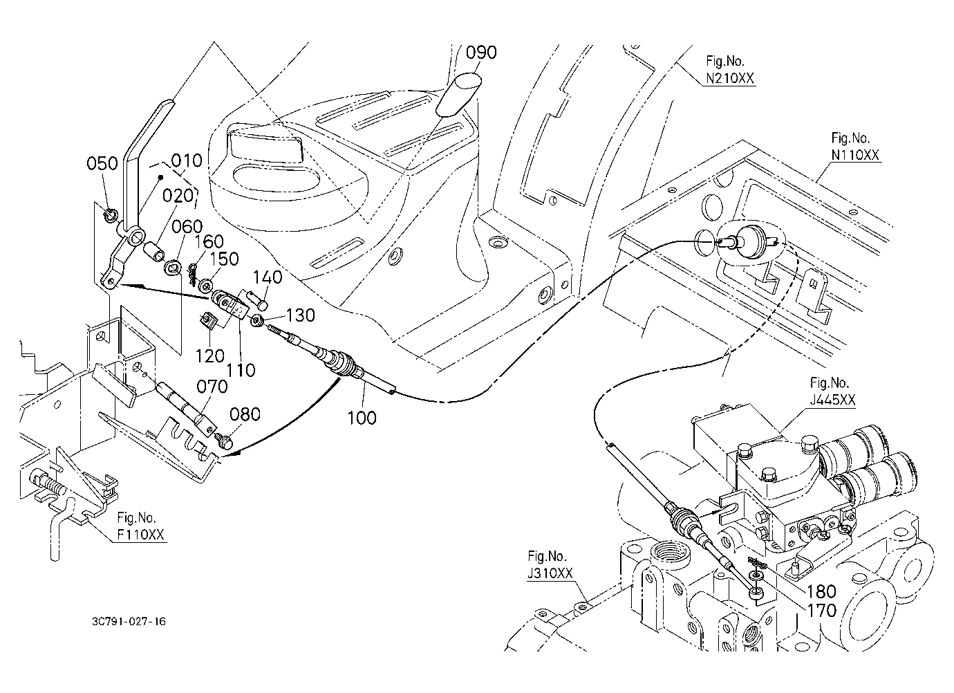 Auxiliary Control Valve Lever