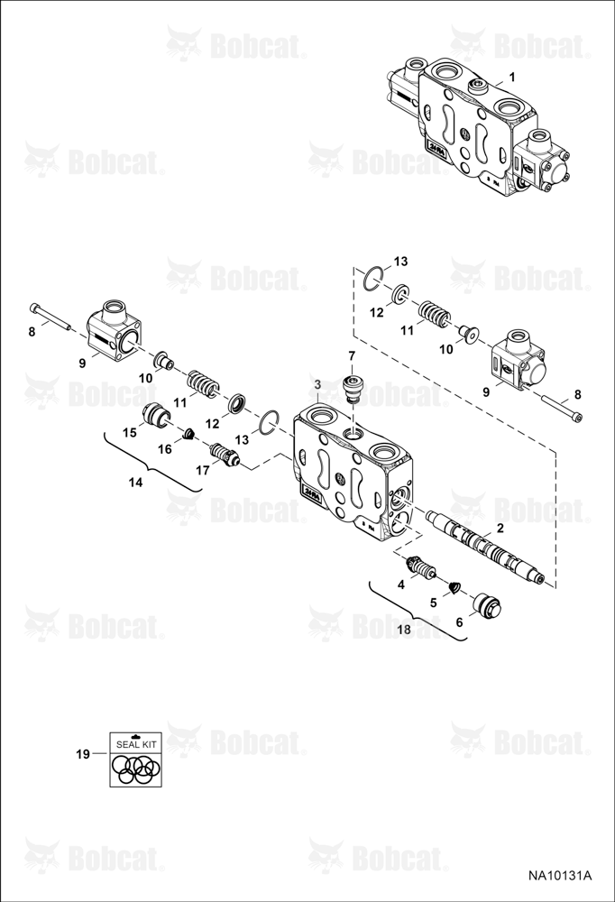 Hydraulic Control Valve (Boom Section)  AWRH12186 & Above
