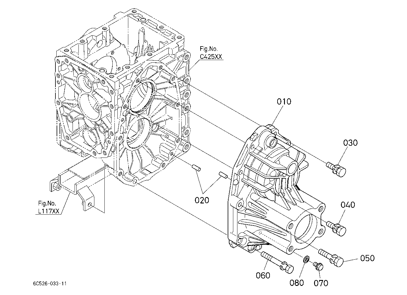 Rear Axle Case Lh