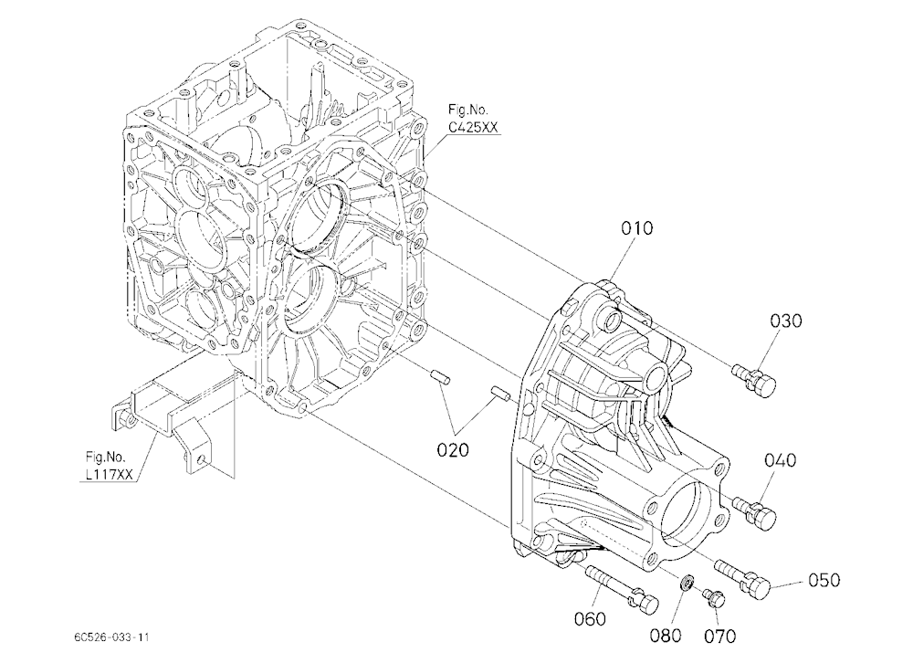 Rear Axle Case Lh