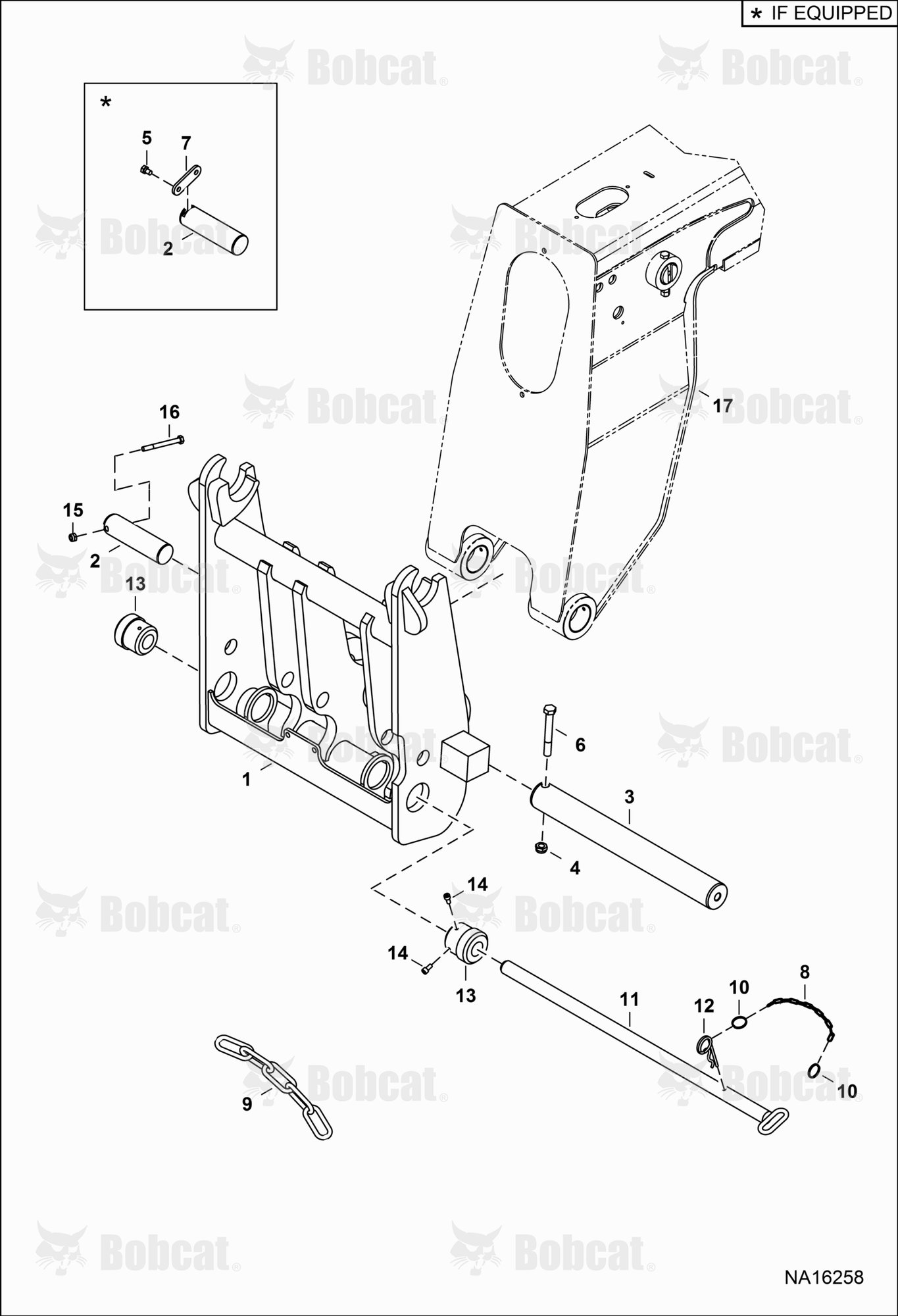 Inner Boom & Attachment Carrier (Updated Quick-tach) (Offset From Boom Head)