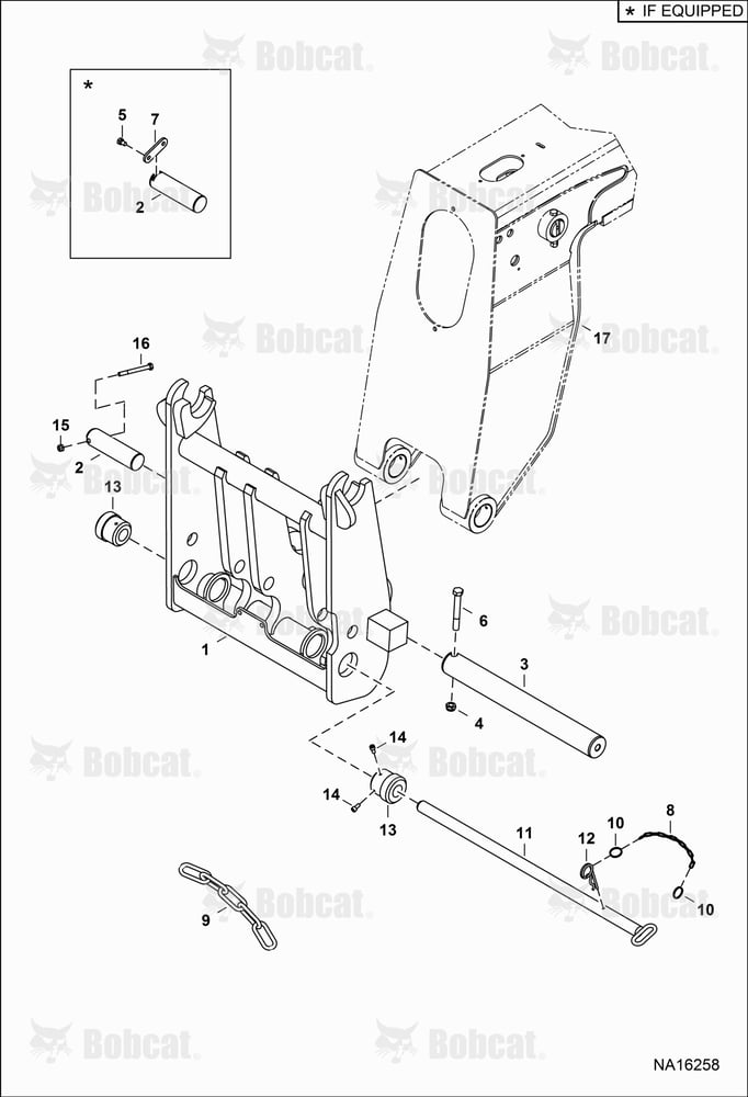 Inner Boom & Attachment Carrier (Updated Quick-tach) (Offset From Boom Head)