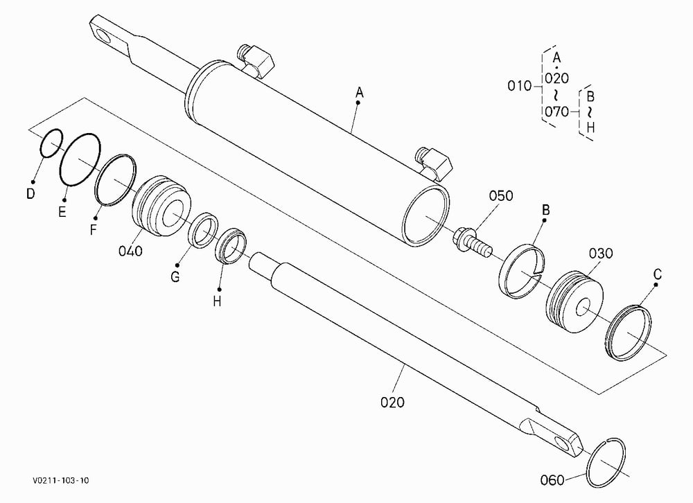 HYDRAULIC QUICK COUPLER KIT (HITCH CYLINDER) [COMP