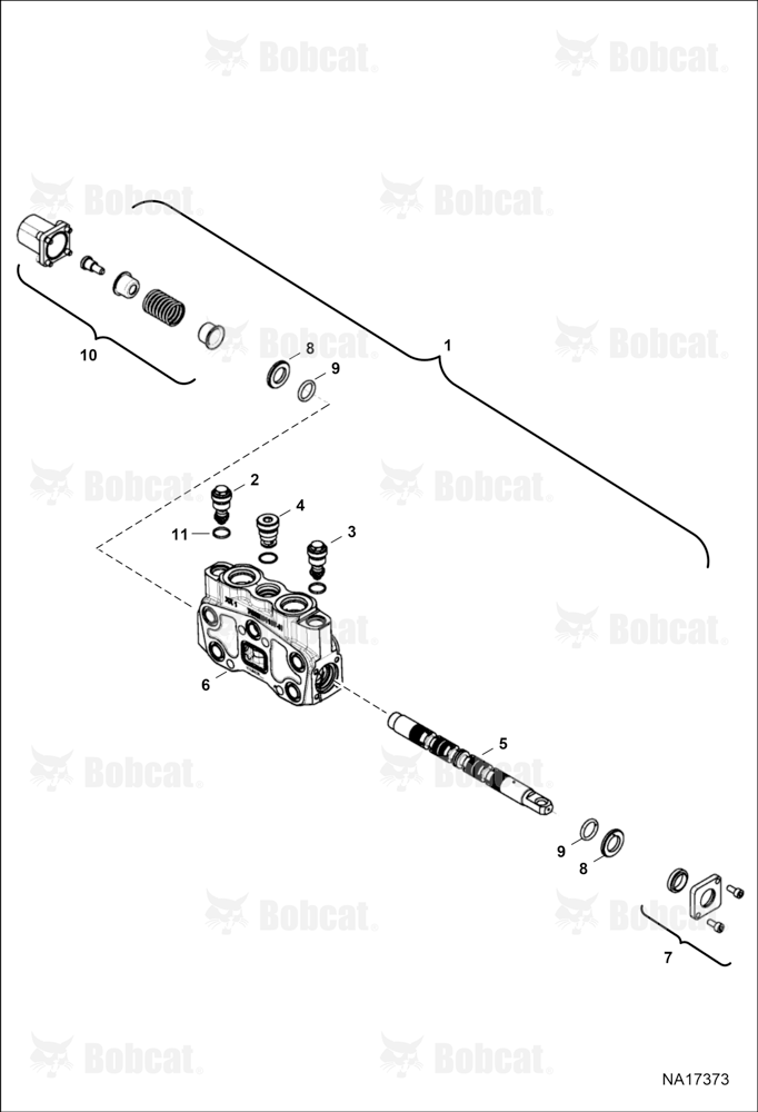 Hydraulic Control Valve (Backhoe) (Boom Section)