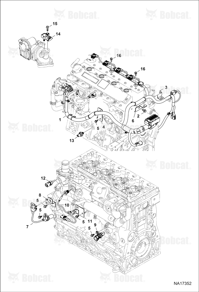 Engine Electrical Circuitry (Engine Harness, Sensors & Brackets)