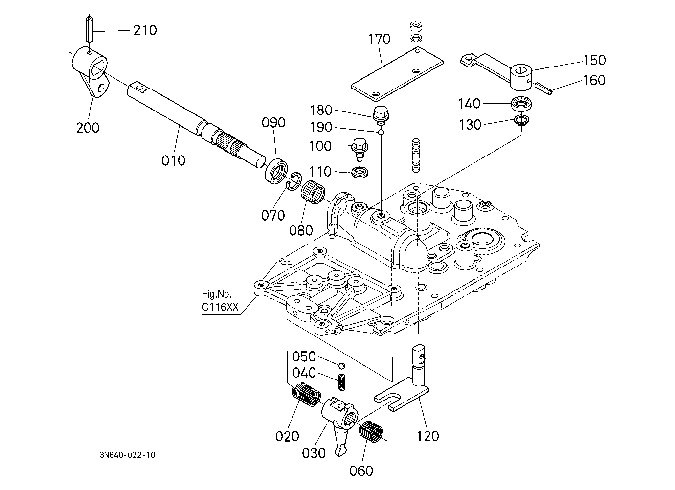 Main Gear Shift Lever Shaft