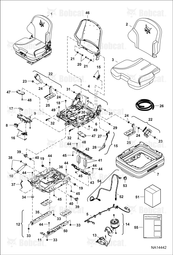 Seat (Suspension) (Air) (Heated)  B3BT13100 & Above