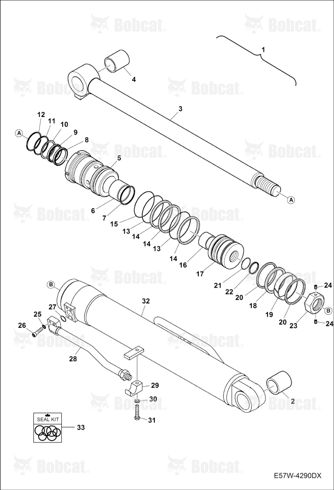 Boom Cylinder (W/Lock Valve)