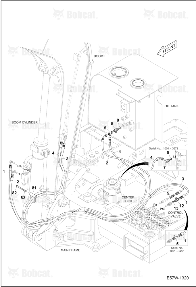 Hydraulic Pilot Circuitry (Boom Cylinder W/Load Hold Valve)