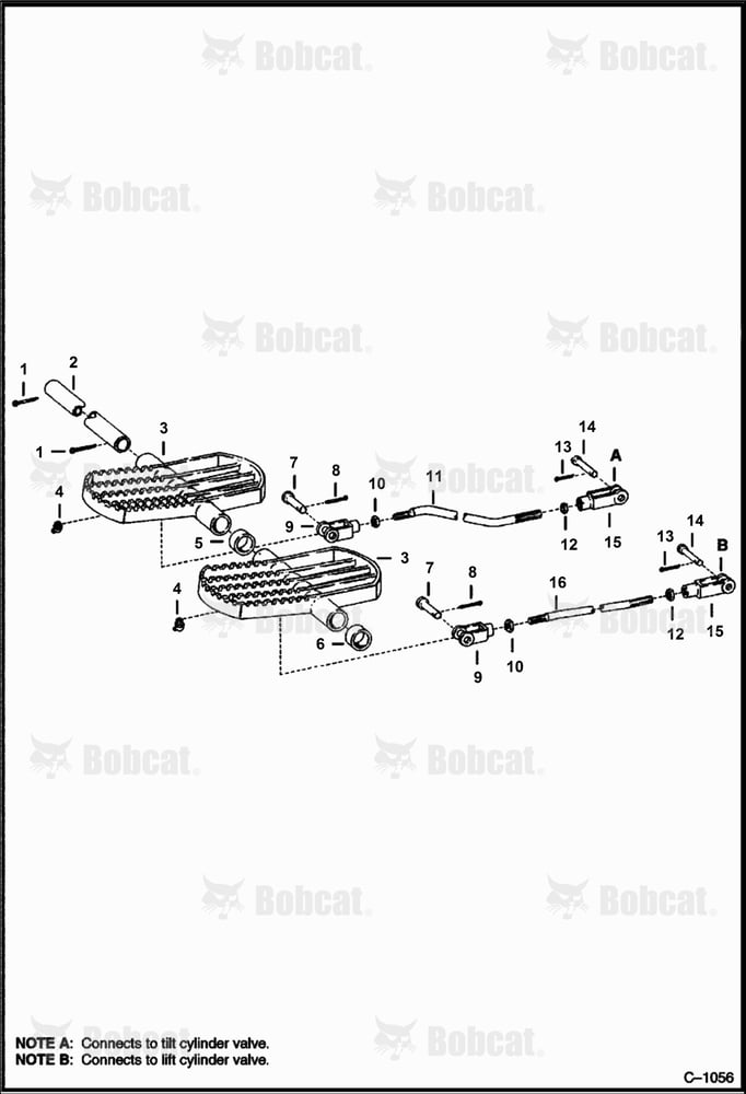 Hydraulic Control Pedals (Two Pedal) 100111001 - 100142946
