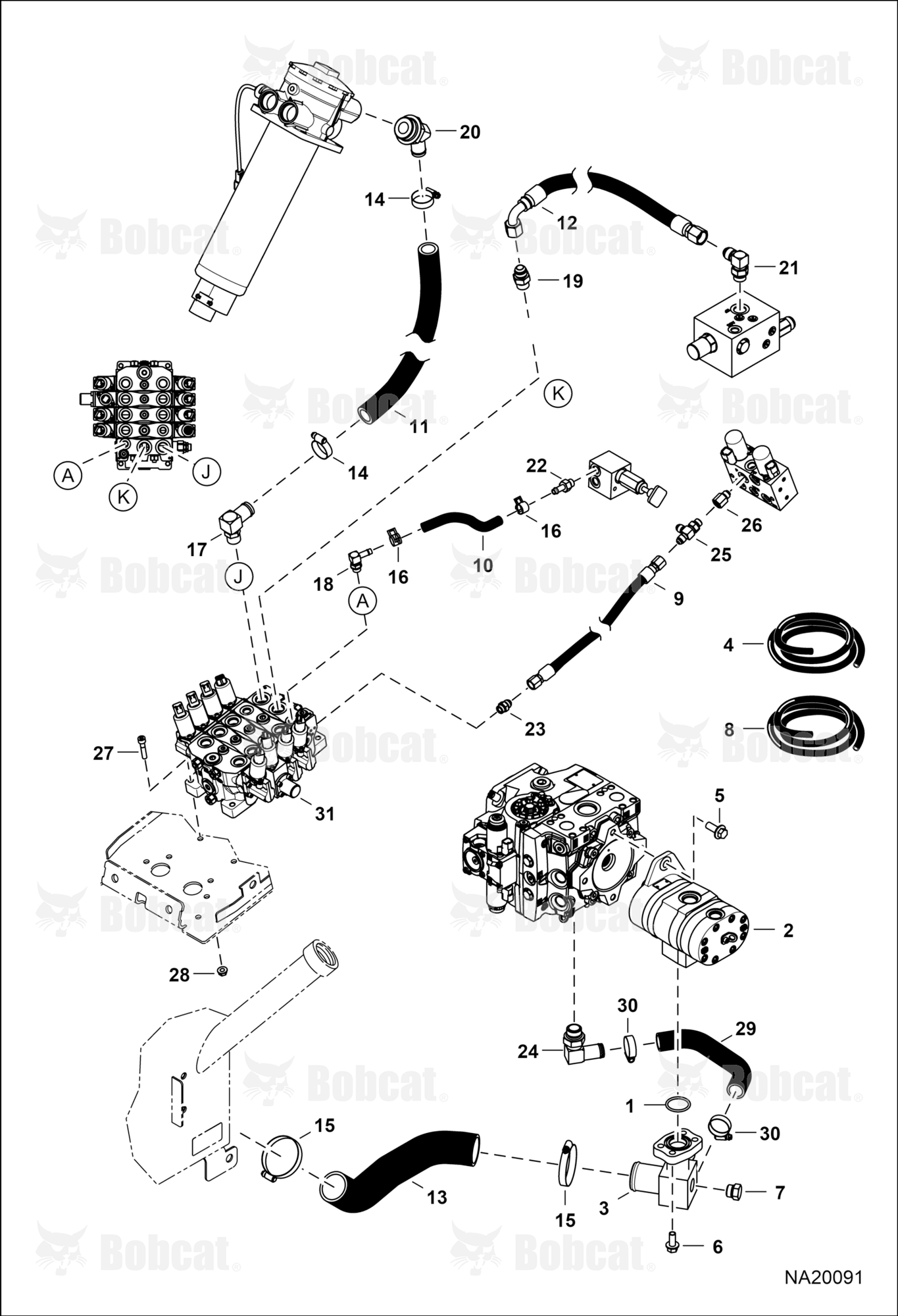 Hydraulic Circuitry (Auxiliary Hydraulics) (Standard Flow)