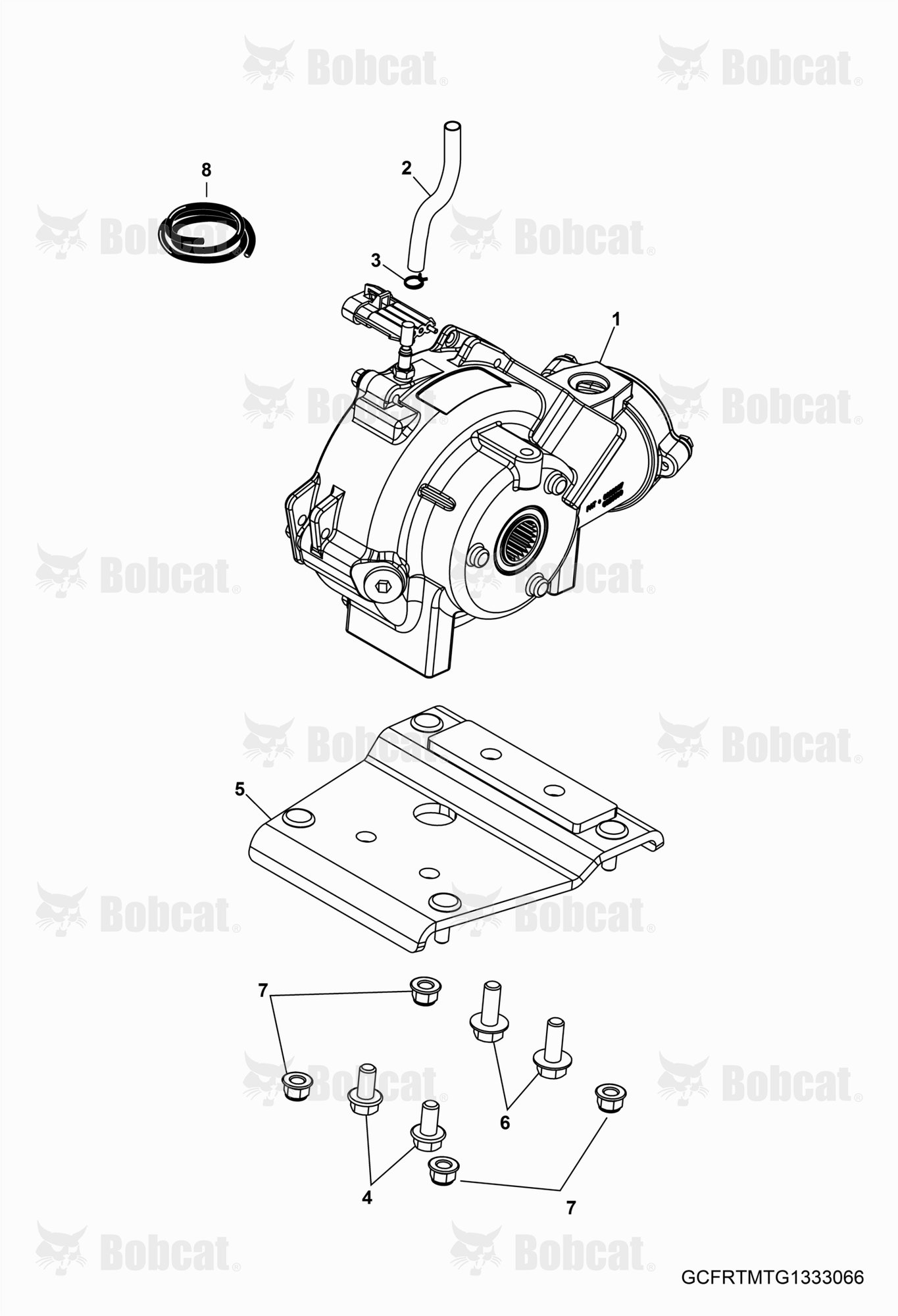 Drive TRAIN, Front Gearcase Mounting  AJNV30001 & Above