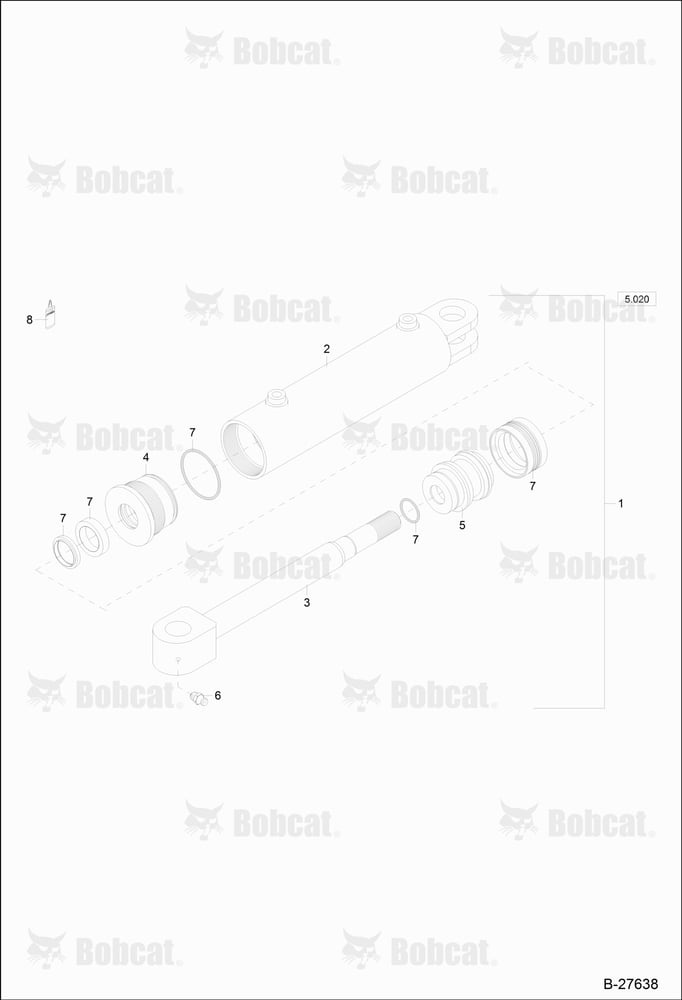 Hydraulic Cylinder - Swivelling Bucket - CG10