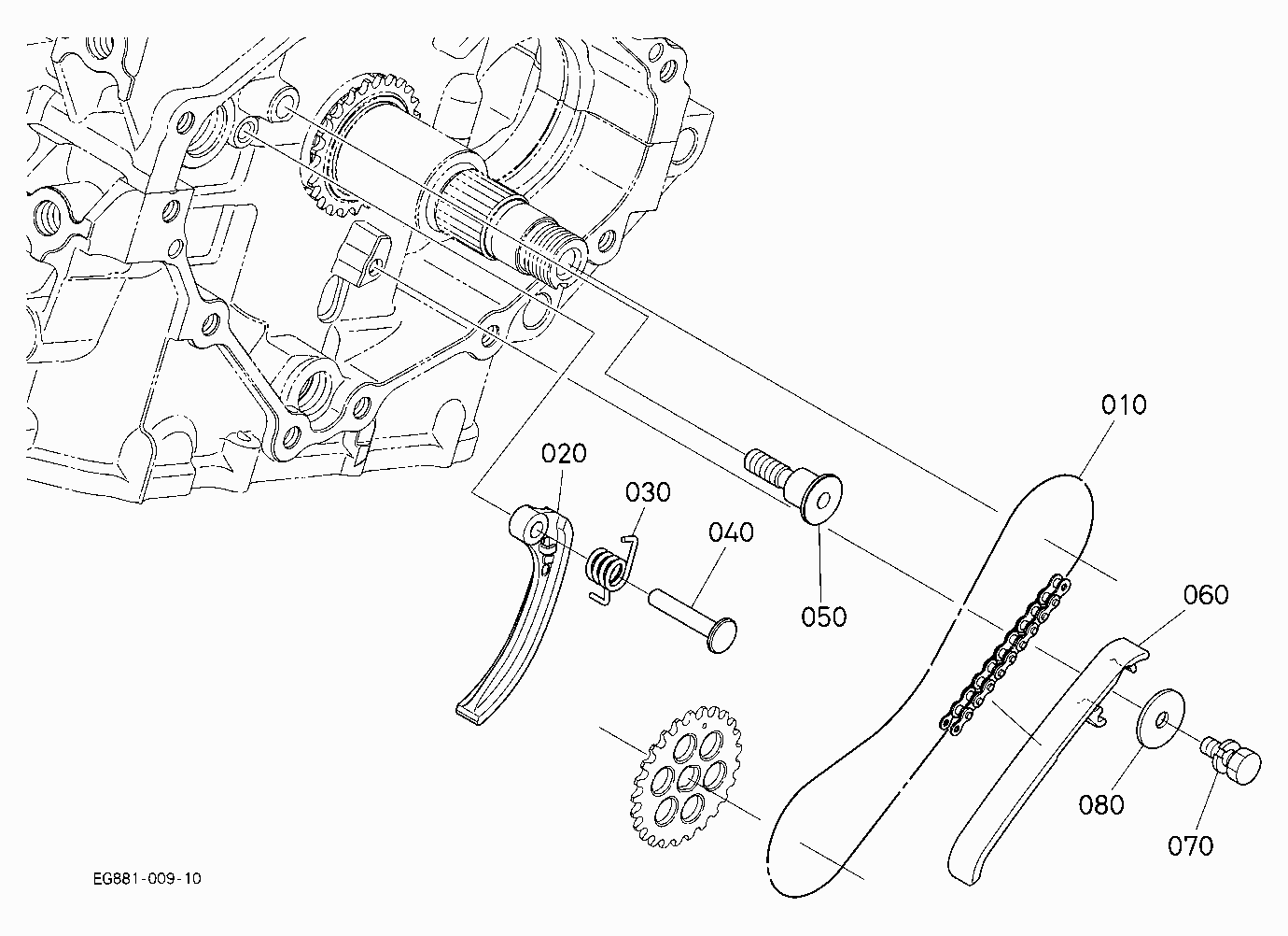 OIL PUMP CHAIN AND TENSION