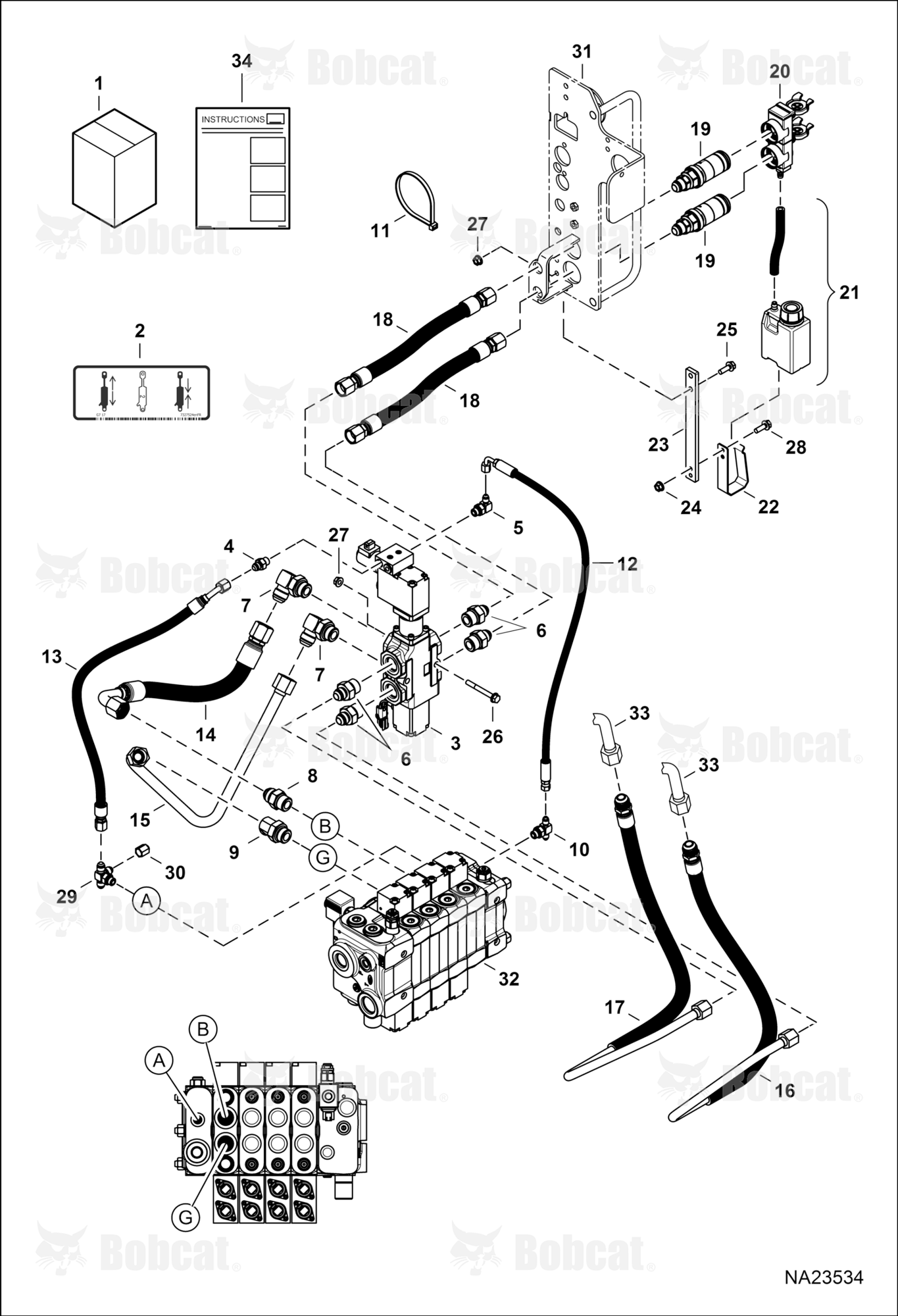 Rear Hydraulics Kit (Auxiliary)