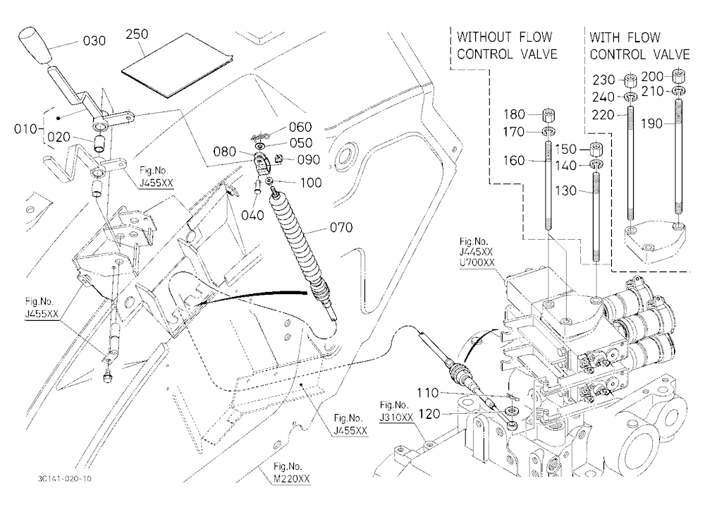 Auxiliary Control Valve Lever Kit (2Nd) (W/G No.M7