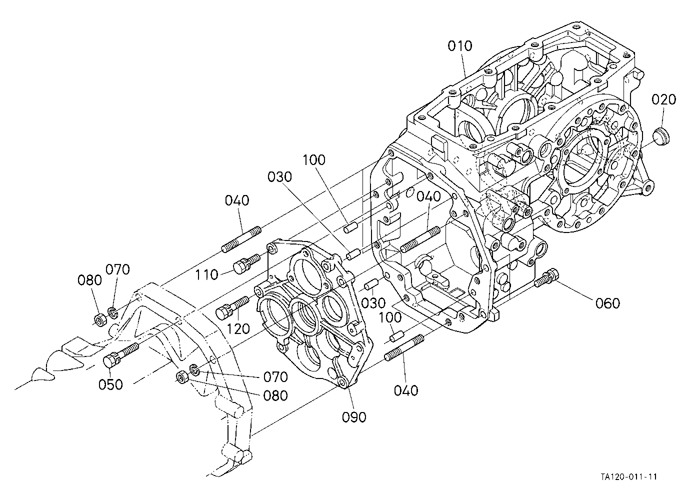 Transmission Case [Hst Type] [With Mid Pto]