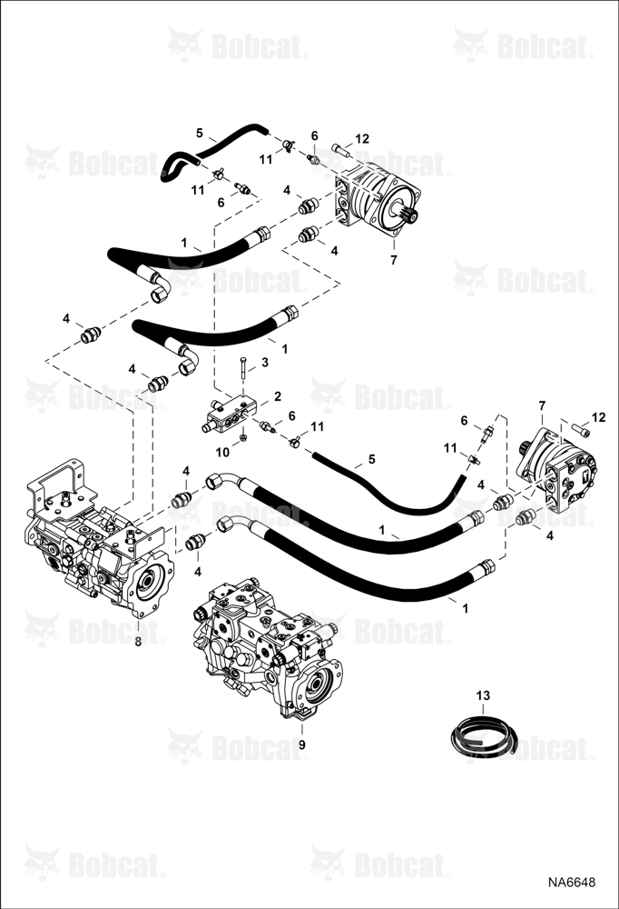 Hydrostatic Circuitry (Single Speed Motor)