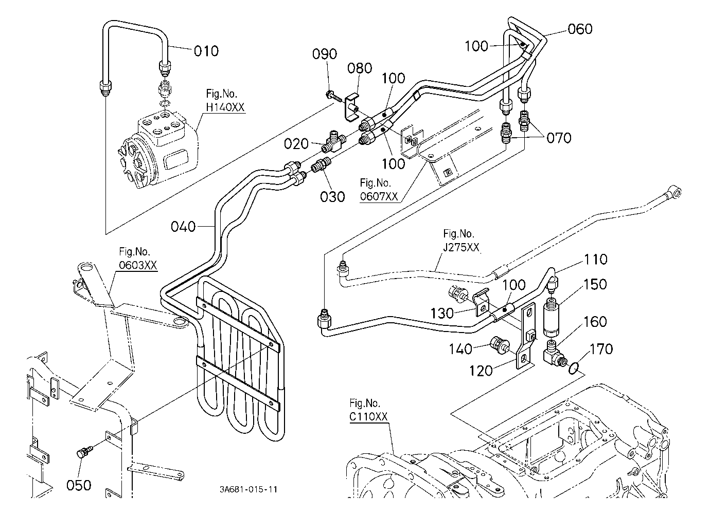 Hydraulic Oil Line (Oil Cooler) [Cab Type] [Old Ty