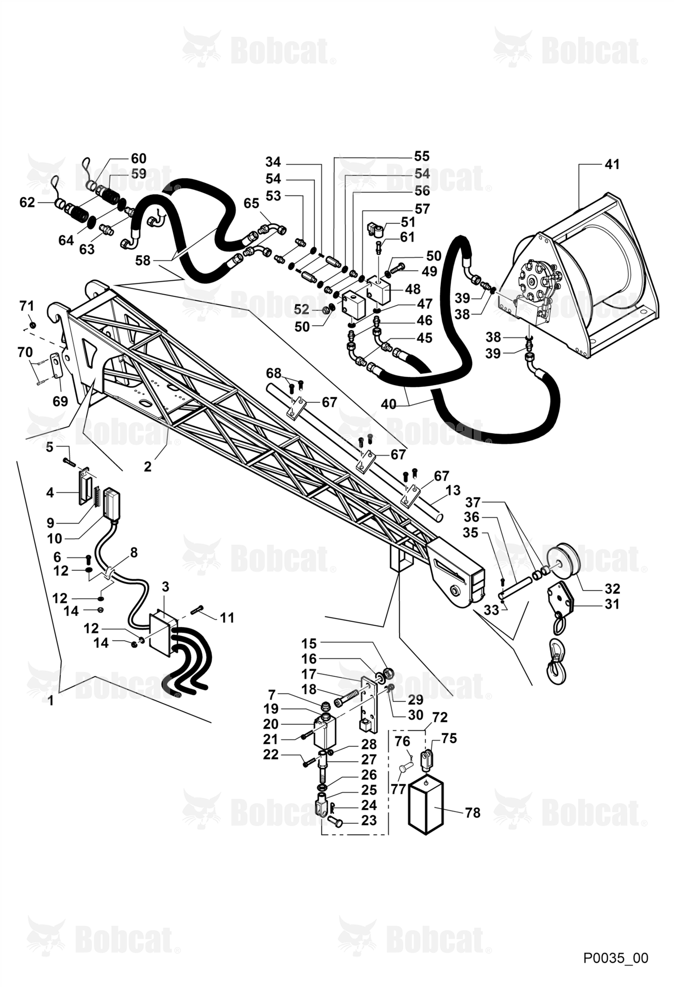 Jib Crane Extension With Winch 1.3M (BUD4363)