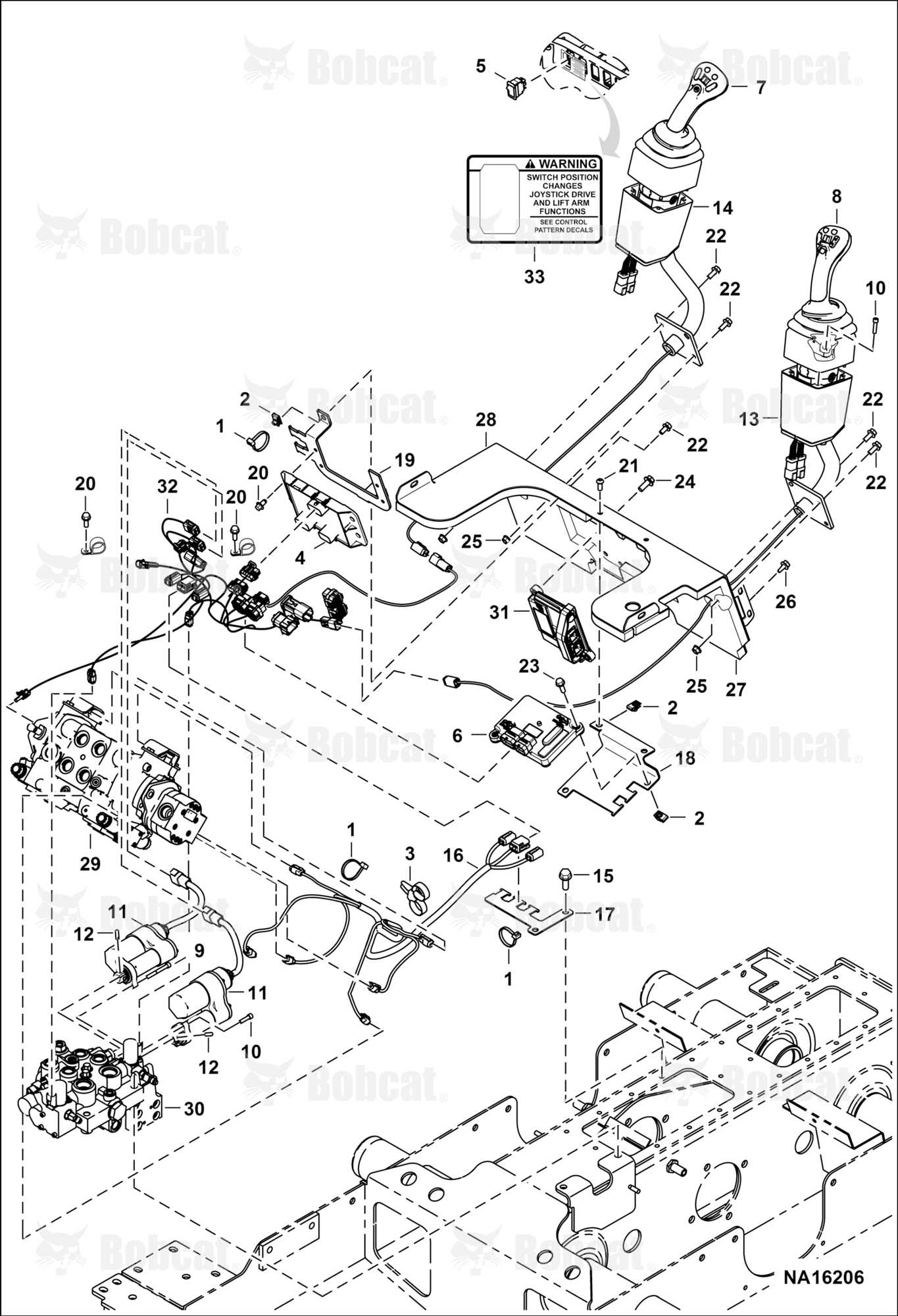 Electrical Circuitry (Selectable Joystick Controls) (3 Connection ACS Controller) B4KH11001 - B4KH12655
