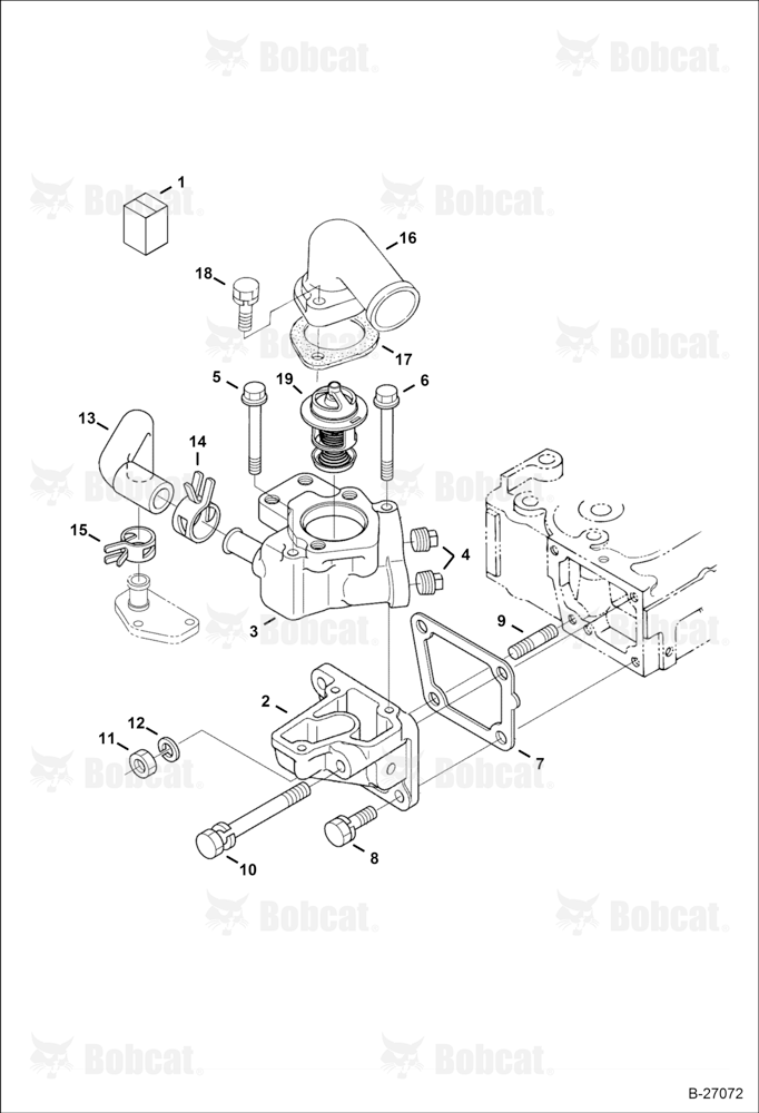 Water Flange & Thermostat