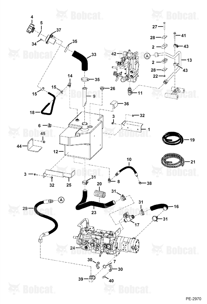 Hydrostatic Circuitry (W/Tank) (Manual Controls, AHC, ACS)