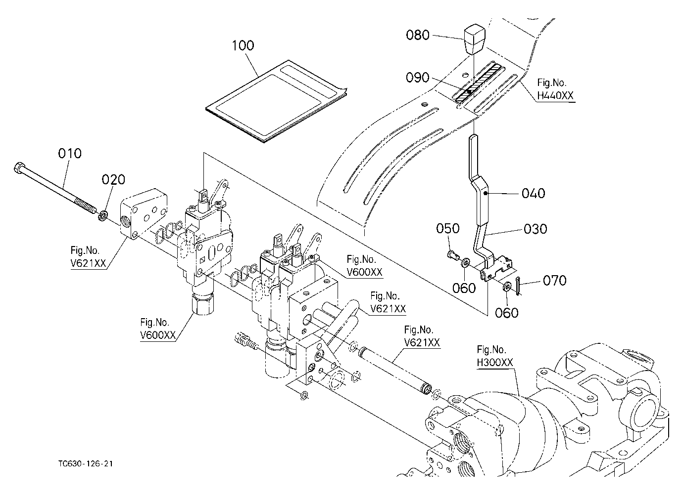 Auxiliary Control Valve Lever (3Rd) (W/G No.L8563A