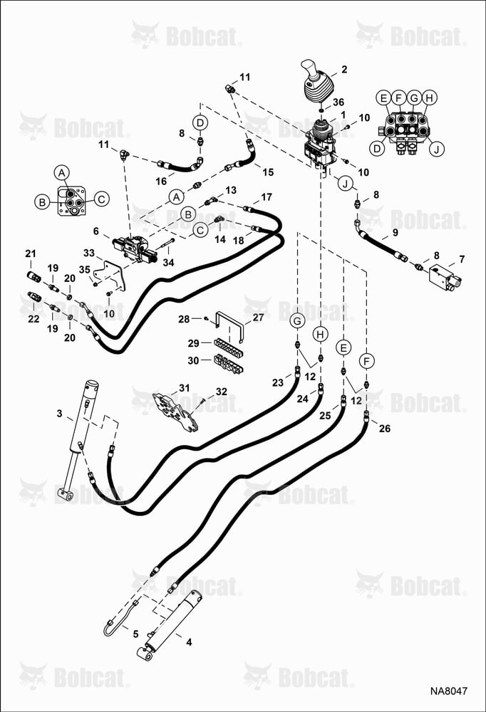 Hydraulic Circuitry (Work Equipment)  AVW411001 - AVW419999