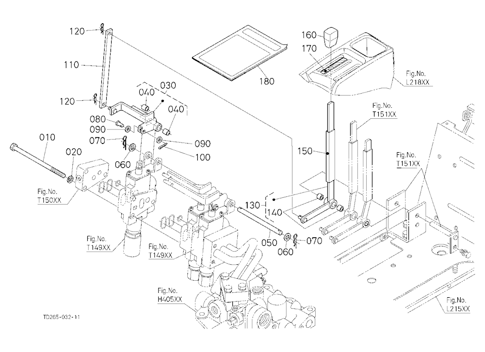 Auxiliary Control Valve Lever (3Rd) (W/G No.L8337)