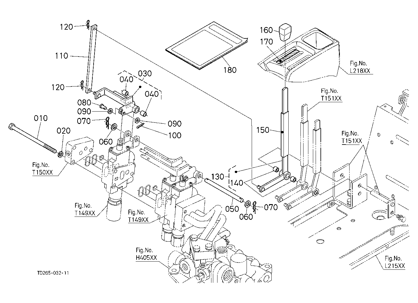 Auxiliary Control Valve Lever (3Rd) (W/G No.L8337)