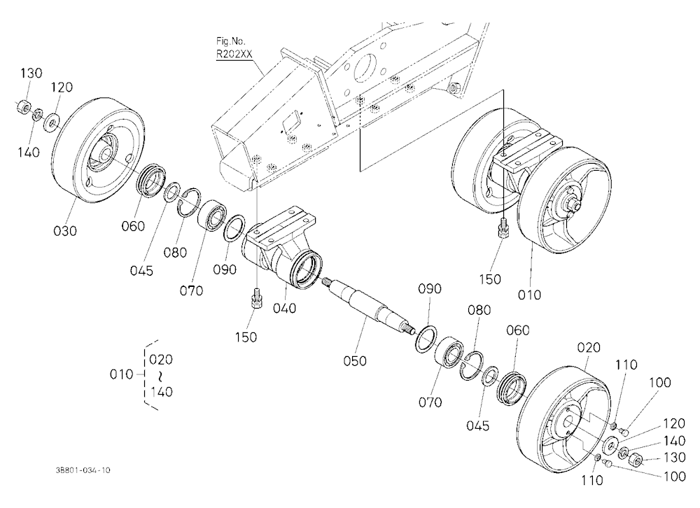 Truck Roller Lh (Power Crawler)