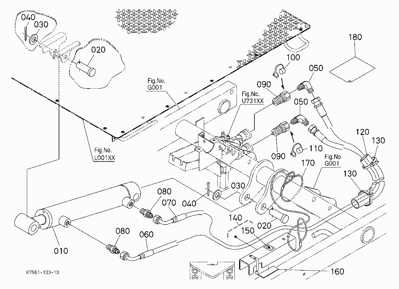 HYD. BED LIFT KIT (LIFT CYL.) [RTV900G6] [OPTION]