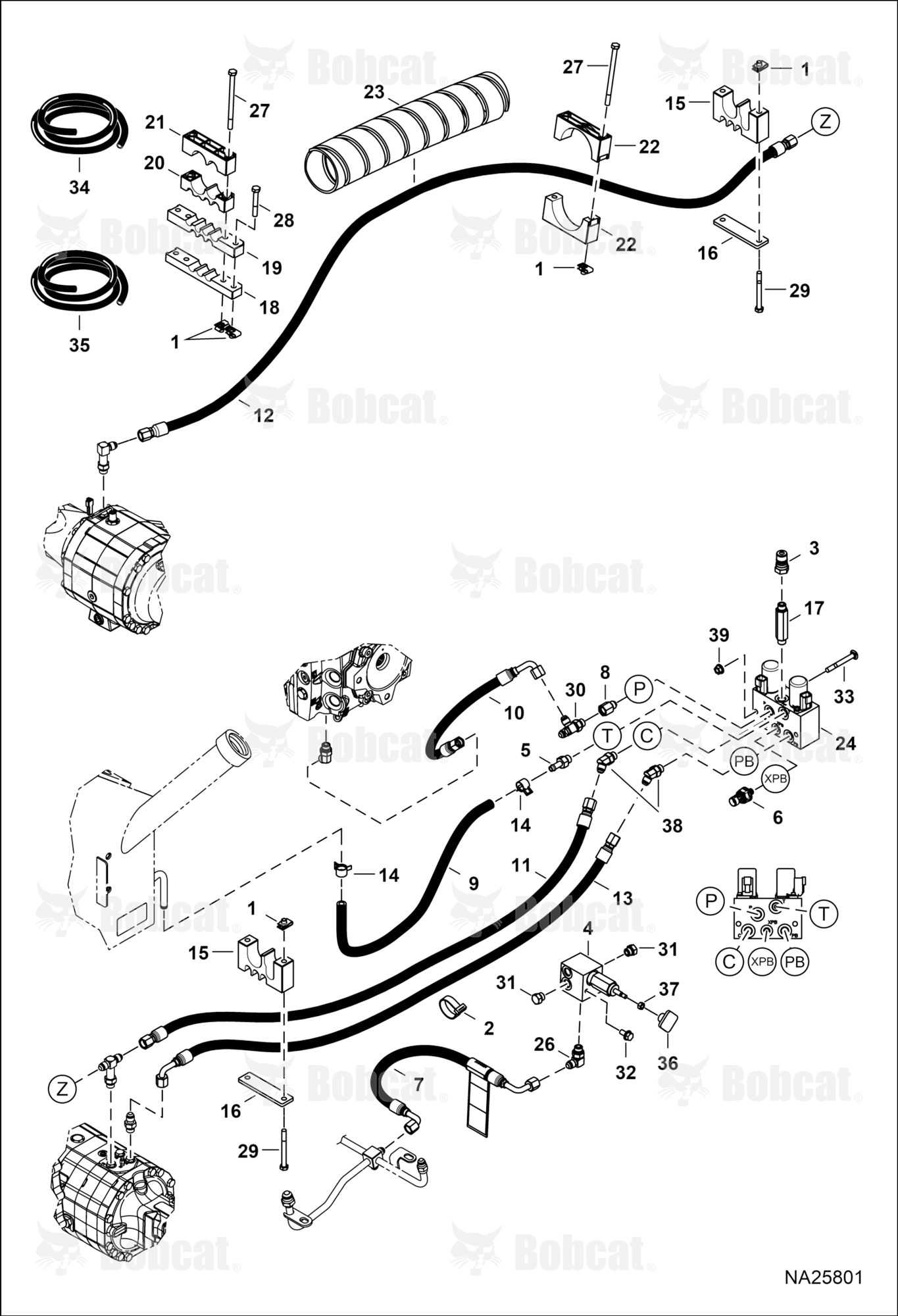 Hydraulic Circuitry (Manual Lift Release System)
