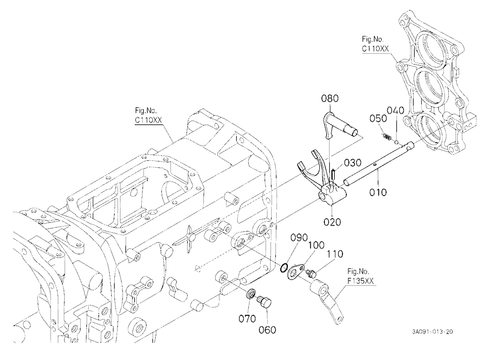 Range Gear Shift Fork [A]