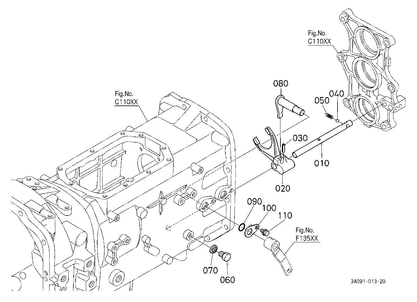 Range Gear Shift Fork [A]