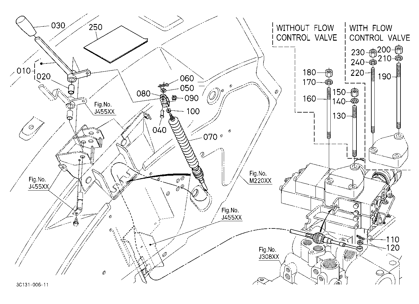 Auxiliary Control Valve Lever Kit (2Nd) (W/G No.76