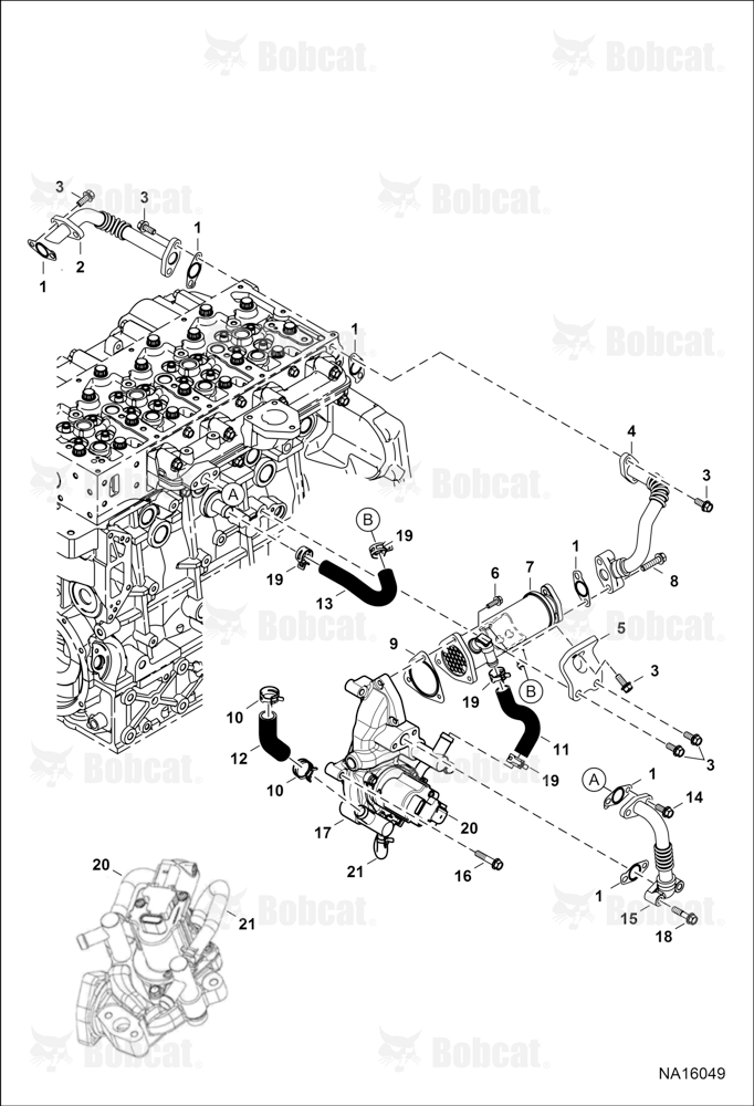 Exhaust Gas Recirculation (Tube Type Cooler) (Engine S/N 039213 & Above)